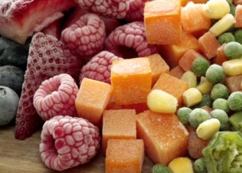 frutas y verduras congeladas